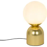 QAZQA Hotel chique tafellamp goud met opaal glas - Pallon Trend