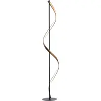 Q-SMART-HOME Paul Neuhaus Q-Swing vloerlamp antraciet/messing Q-Swing, dimbaar, zwart, Woon-/ Eetkamer, Aluminium, Modern