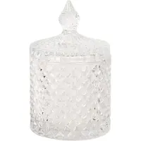 Clayre & Eef Transparente Schaaltje met deksel Ø 8*13 cm 6GL2839