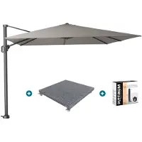 Platinum Challenger Premium T1 3x3 m - Manhattan Grey met voet en hoes