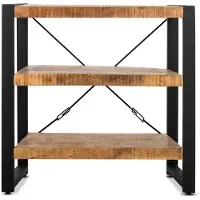Benoa Boekenkast Britt laag Mangohout en metaal - 90 cm | Mangohout - Kast - Meubels