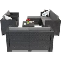 BICA Colorado Relax Corner 8 antraciet technorattan loungemeubelset