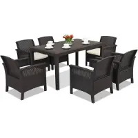 BICA Venezia Premium 6 bruin technorattan eethoek set
