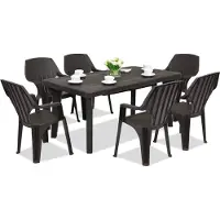 BICA Tuinmeubelen Bergen/Alta voor 6 personen bruin