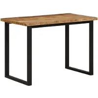 vidaXL Eettafel, 110x55x75 cm, massief mangohout