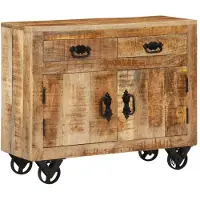 vidaXL Dressoir 80x30x65 cm massief ruw mangohout