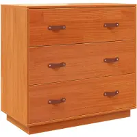 vidaXL Dressoir 80x40x75 cm massief grenenhout wasbruin