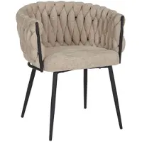 Livin24 Eetkamerstoel River chenille beige
