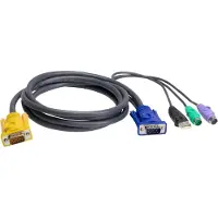 Aten 2L-5302UP PS/2 VGA-aansluitkabel, zwart, 1,8 m