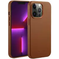 Accezz MagSafe Leather Backcover voor de Apple iPhone 13 Pro - Sienna Brown