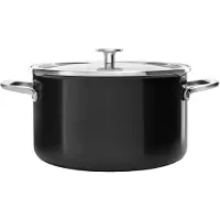 KitchenAid Steel Core Enamel Kookpan - 24 cm - 6L - Black