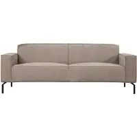 Livin24 3-zitsbank Kansas stof gemêleerd taupe