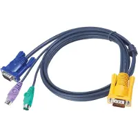 Aten 2L-5203P KVM-Kabel VGA PS/2, zwart, 3 m