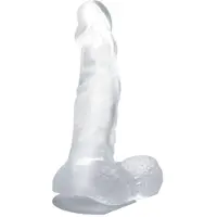 Baile DILDOS | Realistic Dildo Suction Cup And Testicles 16.7 Cm - Clear