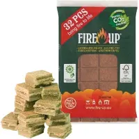 Fire Up Fire-up Barbecue aanmaakblokjes - 64x - bruin - reukloos - niet giftig - BBQ