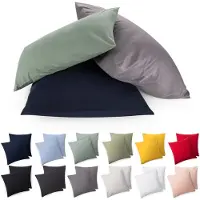 Blumtal - Set Van 2 Kussenslopen - Superzachte Premium Jersey Kussenhoes - 100% Katoen - 40 x 40 cm - Groen