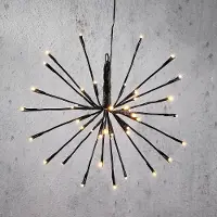 Luca Lighting - Firework verlichting zwart klassiek wit 42led IP44 - h21xd30cm - Woonaccessoires en seizoensgebondendecoratie (Europese stekker )