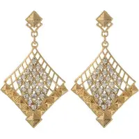 Behave - Oorhangers dames - Goudkleur kristal - Art deco stijl