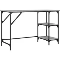 vidaXL Bureau 120x50x75 cm metaal en bewerkt hout grijs sonoma eiken