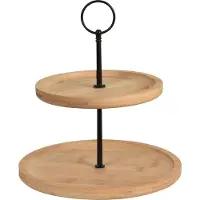Eh Excellent Houseware Etagere Bamboe 2-laags Hout hout Bamboe Etagère