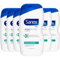 Sanex Douchegel Dermo Moisturising Voordeelverpakking 6x500ml