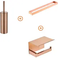 Guido Gusto Toilet accessoires set Copper exclusief met beugel