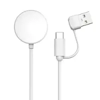 IMoshion Oplaadkabel voor de Apple Watch USB-C en USB-A - 0,5 meter - Wit