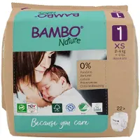 Bambo Nature 2x Luiers Maat 1 Xs (2-4 Kg) 22 Stuks