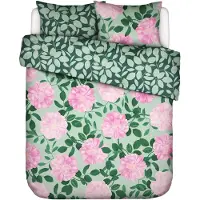 Essenza Dekbedovertrek Bloom with a view Misty Green Percal-200 x 200 / 220 cm | 2-Persoons