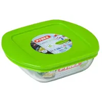Pyrex - Cook & Store Schaal Vierkant met Deksel 0,35 liter - Glas - Transparant