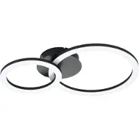 Eglo connect.z Parrapos-Z Smart Plafondlamp - 44,5 cm - Zwart/Wit - Instelbaar wit licht - Dimbaar - Zigbee