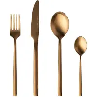 Berghoff Bestekset, 4-delig, titanium, vork, mes, lepel, theelepel, merk HOMLA