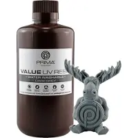 PrimaCreator Value Water Washable UV Resin - 1 kg - Dark Grey