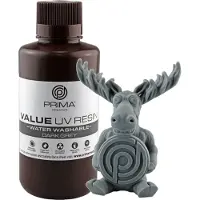 PrimaCreator Value Water Washable UV Resin - 500 g - Dark Grey