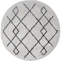 Home67 Vloerkleed medina cream rond ø120 cm