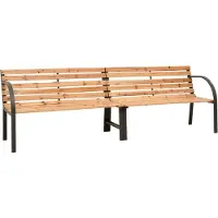 vidaXL Tuinbank dubbel 225 cm massief vurenhout