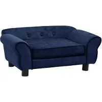 vidaXL Hondenbank 72x45x30 cm pluche blauw