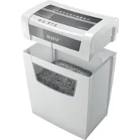 Leitz Home Office papiervernietiger P-4, particle cut, 8 vellen, 15 liter opvangbak, tiptoetsbediening, geluidsarm