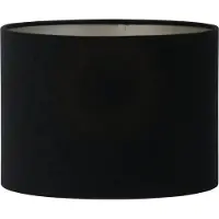 Light & Living Lampenkap Velours Zwart D 25 H 18 Cm
