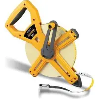 Komelon UniGrip Fix landmetermaat meetlint 50m 13mm glasfiberband open ABS behuizing (FU50/G)