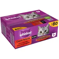Whiskas Kattenvoer - Adult 1+ - Classic Selectie in Saus - 80x85g