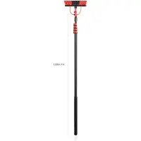 Umuzi Cleaning Telescopische Waterborstel - 7 m Uitschuifbare Schrobborstel voor Ramen, Gevel en Huis - Reiniger met 4 Uitschuifbare Delen - Zeepdispenser met Doseerknop
