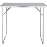 Redcliffs Campingtafel 80x60cm grijs grijs Kunststof Campingtafel