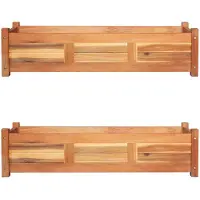 vidaXL Plantenbakken verhoogd 2 st 100x30x25 cm acaciahout