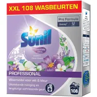 Sunil Professional Wasmiddel Poeder Lavendel & Chinese Bloesem - 108 Wasbeurten Pro Formula 7,56 Kg