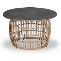 BUITEN living Flow bijzettafel | wicker + betonlook | 75cm 2 personen