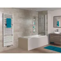Luca Varess Rosala eenpersoons inbouwbad 170 x 80 cm acryl Glanzend Wit