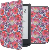 IMoshion Design Slim Hard Case Bookcase voor de Pocketbook Touch Lux 5 / HD 3 / Basic Lux 4 / Vivlio Lux 5 - Flower Watercolor