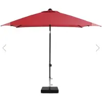 Madison - Stokparasol moraira push-up 230x230cm polyester brickred grade 6 zonwering
