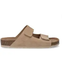 Manfield Beige suède slippers | Maat 43